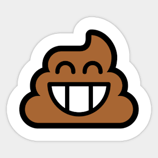 Smiley Emoji Poop Stinkefinger Sticker